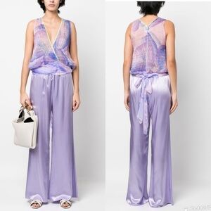 Forte Forte loose-wrap star-print top